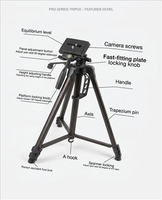 Stalak za fotoaparat, telefon, kameru (50-140cm)