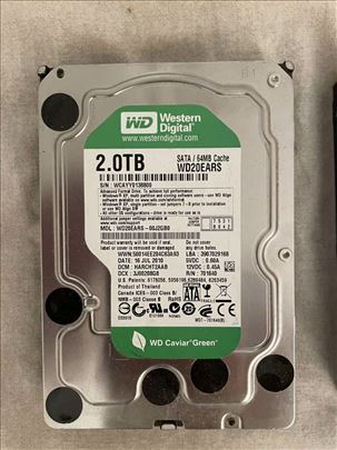 WD Green 2TB hard disk WD20EARS, 2 komada