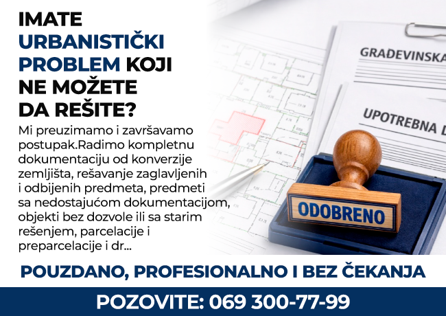 Rešavamo sve urbanističke probleme brzo i efikasno.