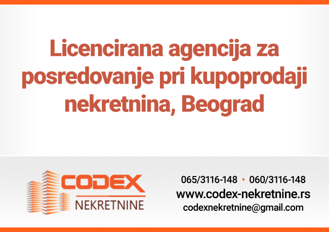 Codex nekretnine • Kupoprodaja nekretnina - Beograd