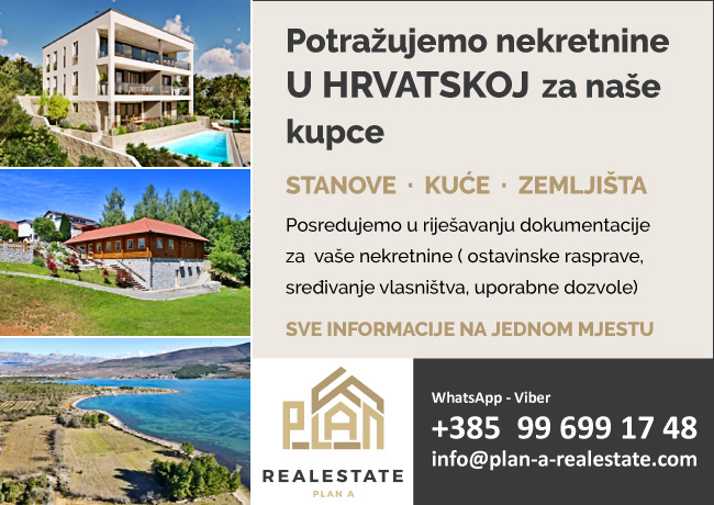 Plan A nekretnine • Potražujemo nekretnine U HRVATSKOJ