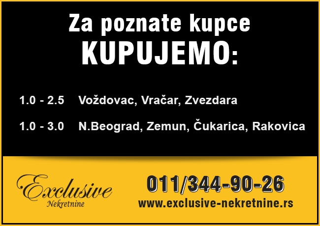 Exclusive nekretnine - Prodaja i kupovina nekretnina Beograd
