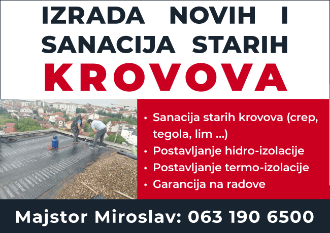 Izrada novih i sanacija starih krovova