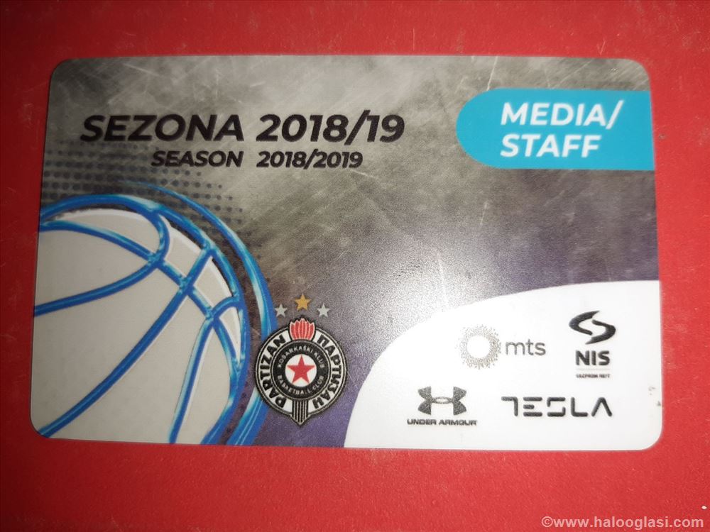 Sezonska karta KK Partizan  Halo Oglasi