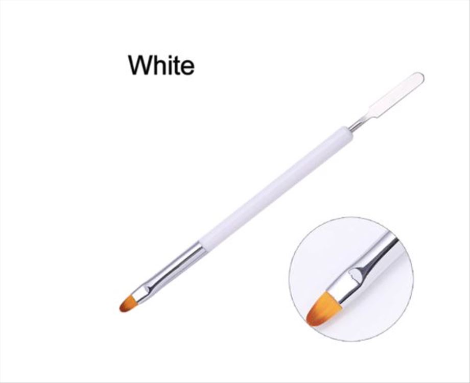 Cetkica i spatula za poly gel, bela Halo Oglasi