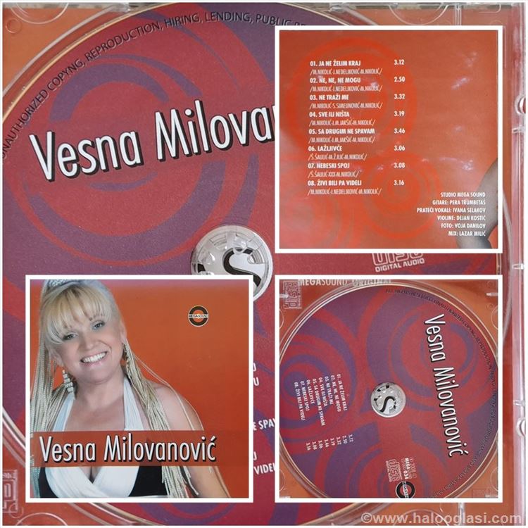 CD Vesna Milovanović, Album - Ja Ne želim Kraj | Halo Oglasi