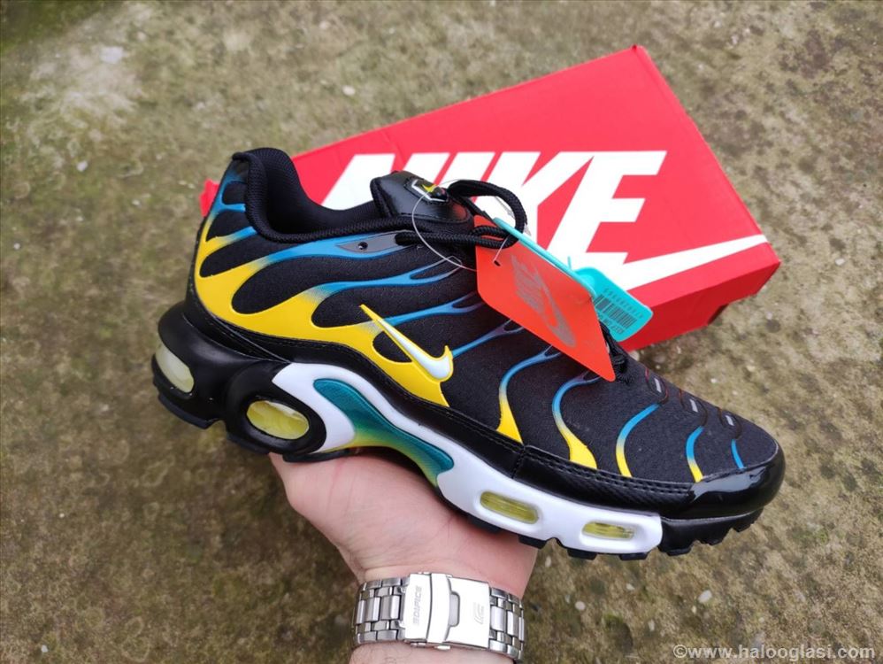 nike air max plus og steel spun yellow & white