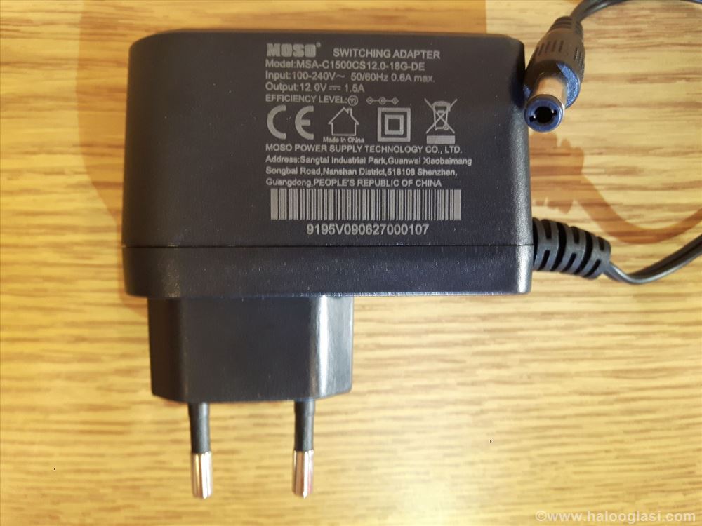 Adapter ispravljač punjač AC-DC 12V 1,5A MOSO | Halo Oglasi