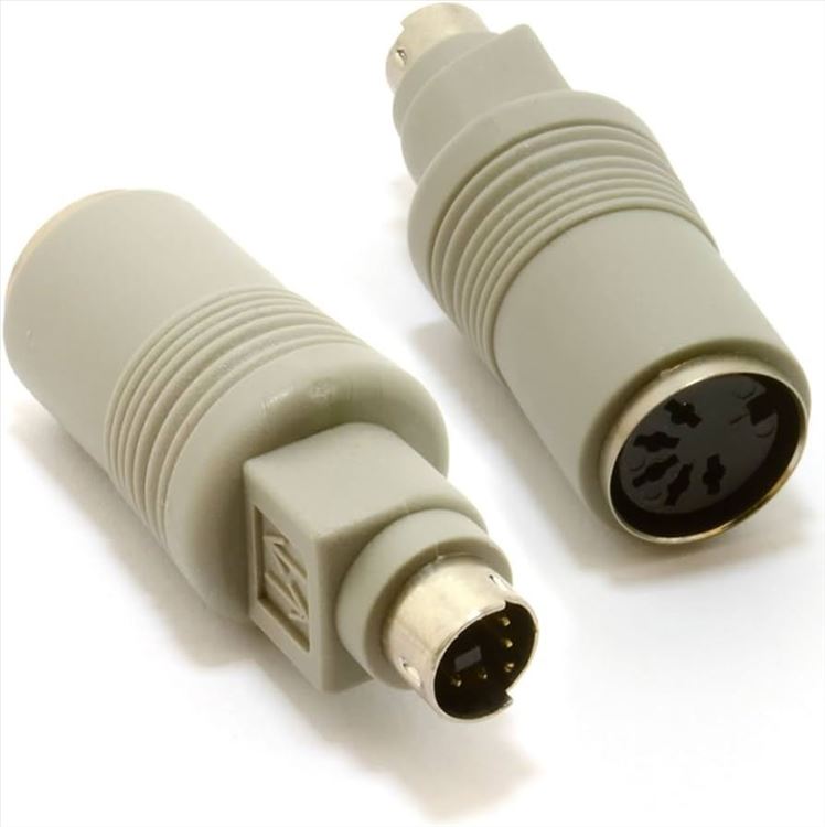 Pin Trailer Adapter Adattatore Da PS/2 A DIN 6 Pin Per Tastiere Vecchie | Connettore Mini DIN A 5 Pin | Colore Grigio Ghosthunter Ps2 - Foto 2