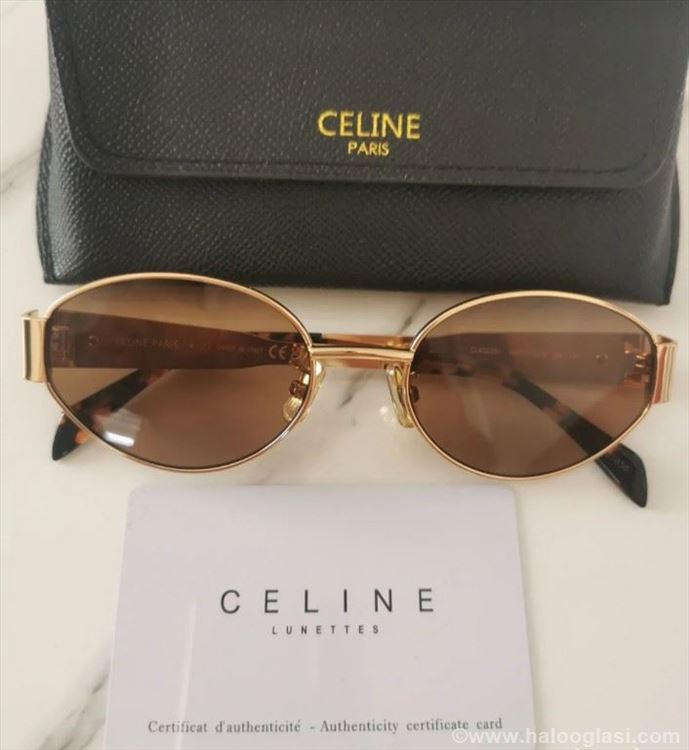 CL Gold 25mm Triomphe Metal Gold Metallic Black Cowhide  615555