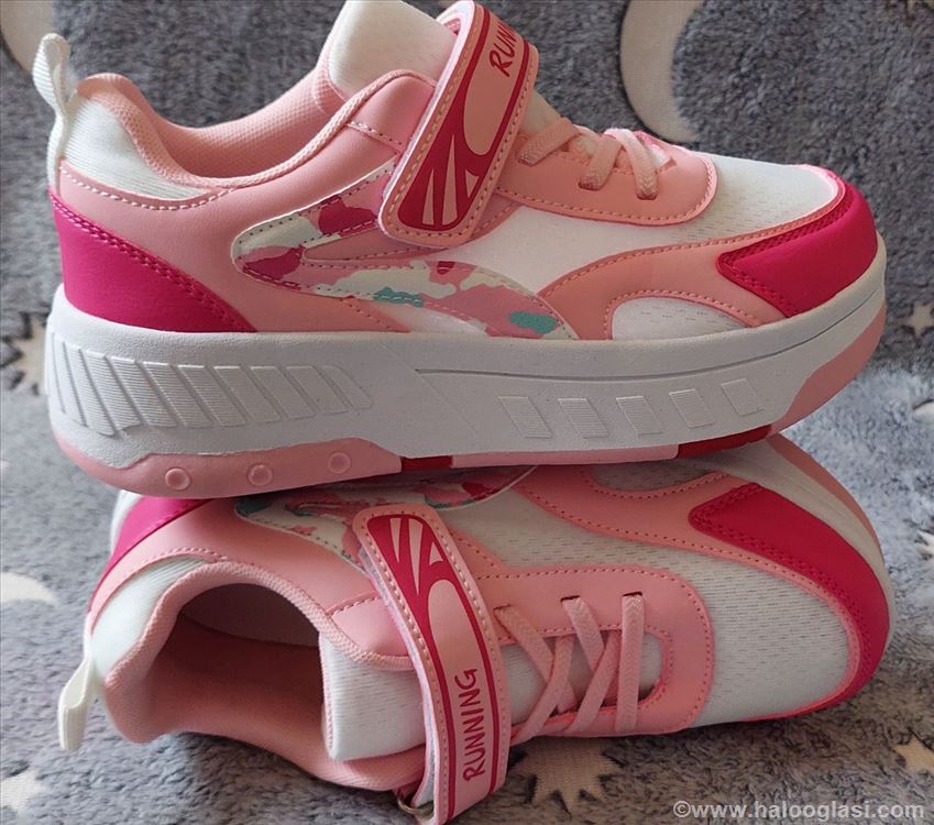 Patike roleri 2u1, ima brojeva, roze/bele | Halo Oglasi