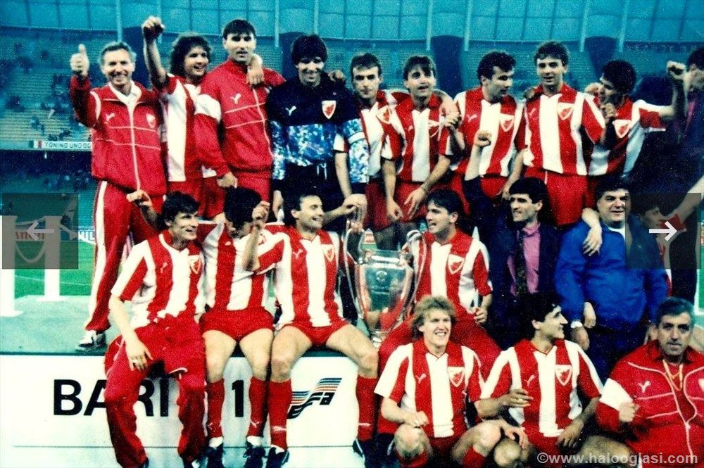 Pin's Football OM Vs Red Star Belgrade - Finale Coupe D'Europe 1991, Parfait état