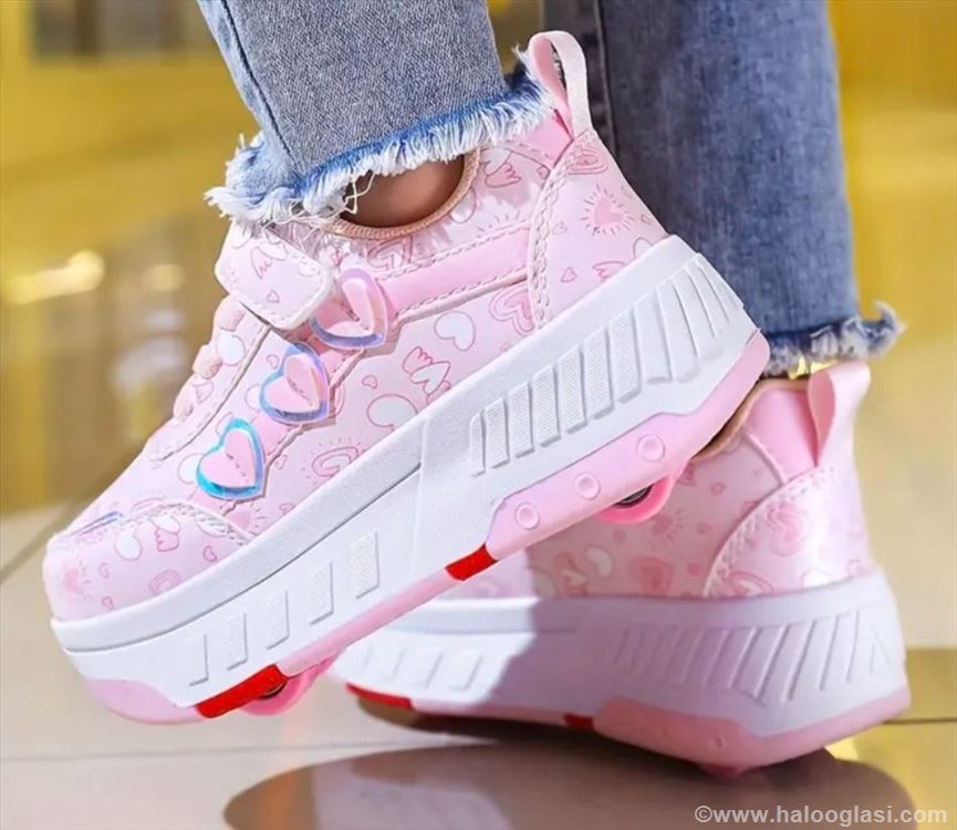 Patike roleri 2u1, pink srce, ima brojeva | Halo Oglasi