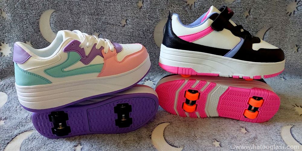 Patike roleri 2u1, ima brojeva, black/pink | Halo Oglasi