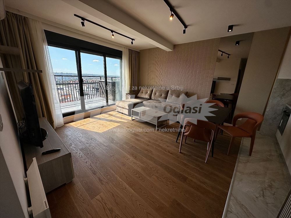 for rent, luxurious, new, furnished apartment with garage — photo