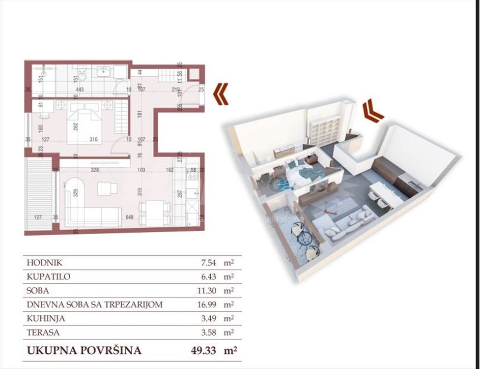 Luksuzni jednosoban stan - apartman