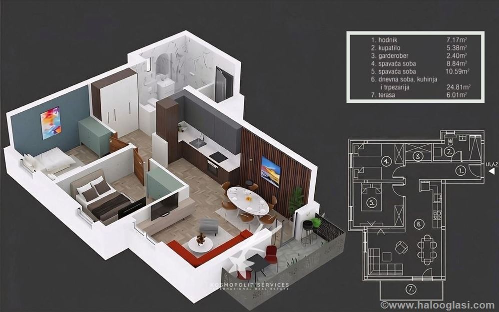 Apartment for sale with a price drop in Alibegovac