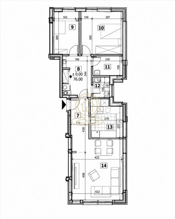 Панчево, квартира 70 m², 2.5 комната, 2 kupatila — фото